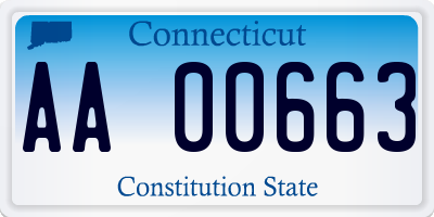 CT license plate AA00663