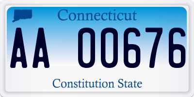 CT license plate AA00676