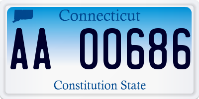 CT license plate AA00686