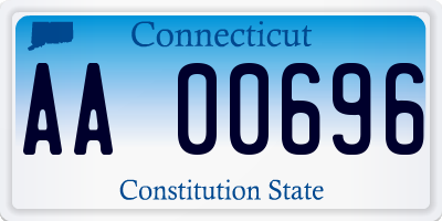 CT license plate AA00696