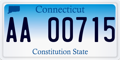 CT license plate AA00715