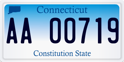 CT license plate AA00719