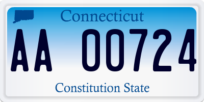 CT license plate AA00724