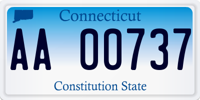 CT license plate AA00737