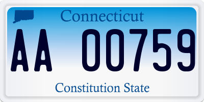 CT license plate AA00759
