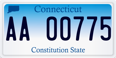 CT license plate AA00775