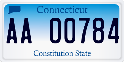 CT license plate AA00784