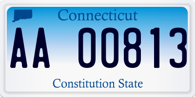 CT license plate AA00813