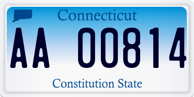 CT license plate AA00814