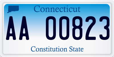 CT license plate AA00823