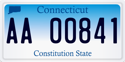 CT license plate AA00841