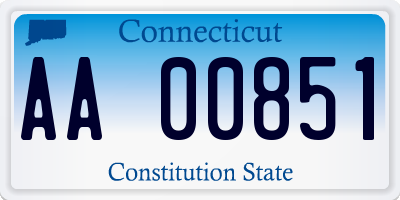 CT license plate AA00851