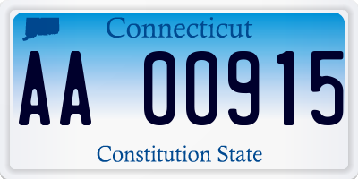 CT license plate AA00915