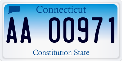 CT license plate AA00971