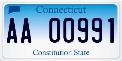 CT license plate AA00991