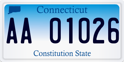 CT license plate AA01026