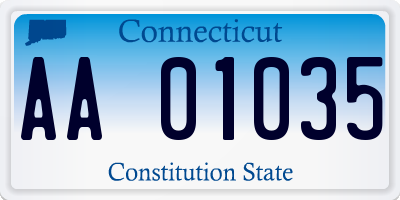 CT license plate AA01035