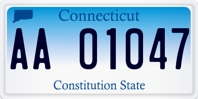 CT license plate AA01047