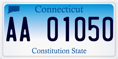 CT license plate AA01050