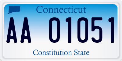 CT license plate AA01051