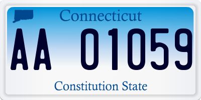 CT license plate AA01059