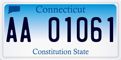 CT license plate AA01061