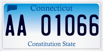 CT license plate AA01066