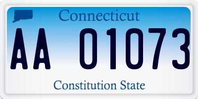 CT license plate AA01073
