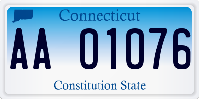 CT license plate AA01076