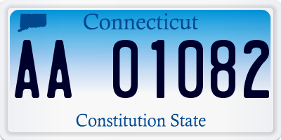 CT license plate AA01082