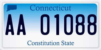 CT license plate AA01088