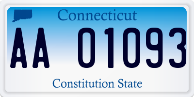 CT license plate AA01093