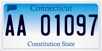 CT license plate AA01097