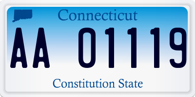 CT license plate AA01119