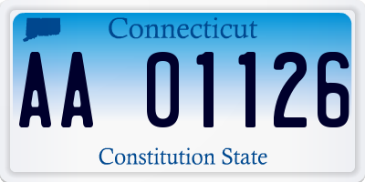 CT license plate AA01126