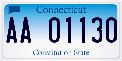 CT license plate AA01130