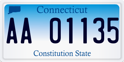 CT license plate AA01135