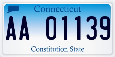 CT license plate AA01139