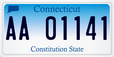 CT license plate AA01141