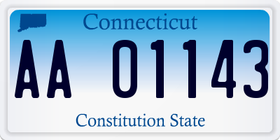 CT license plate AA01143