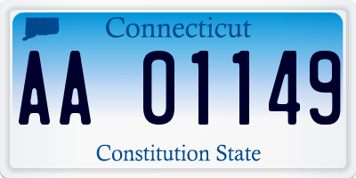 CT license plate AA01149