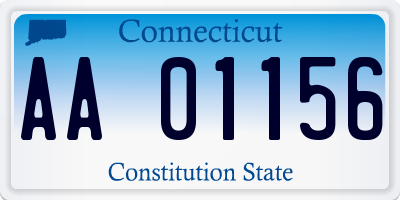 CT license plate AA01156