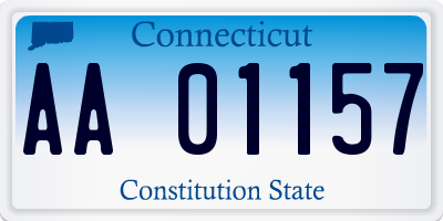 CT license plate AA01157