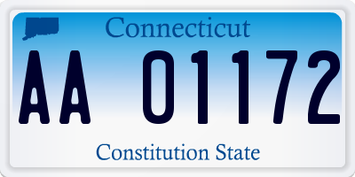 CT license plate AA01172