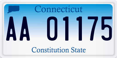 CT license plate AA01175