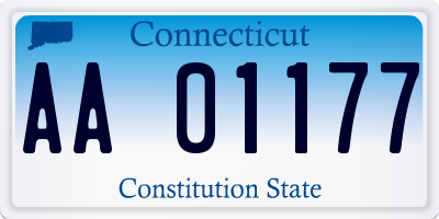 CT license plate AA01177