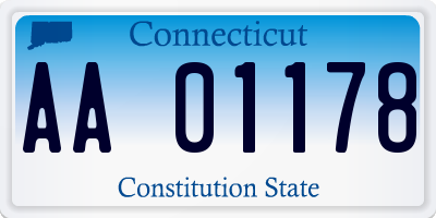 CT license plate AA01178