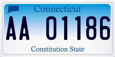 CT license plate AA01186