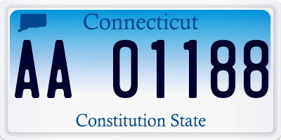 CT license plate AA01188
