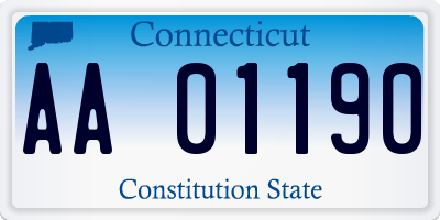 CT license plate AA01190